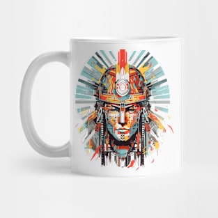 Ancien Aztec Warrior Mystical Abstract Mug